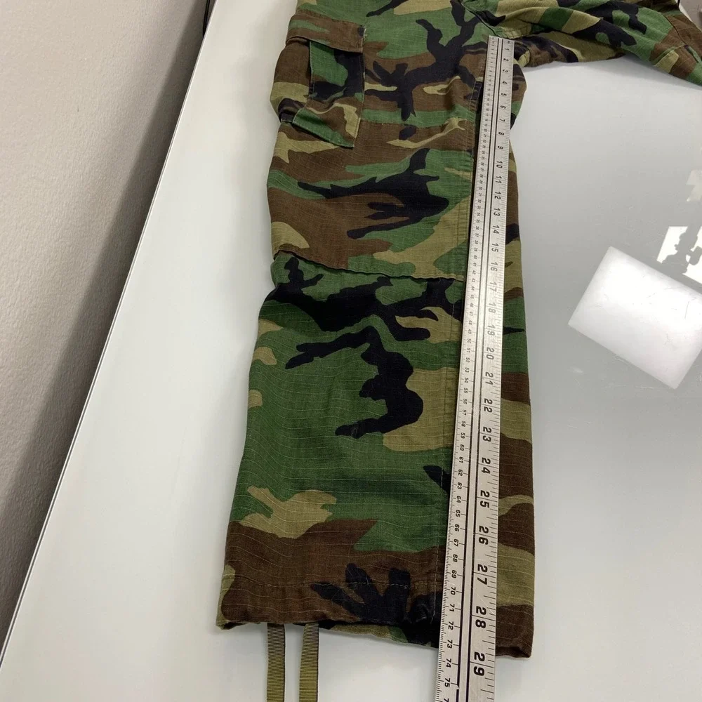Military Mens XS Regular Green Woodland Camo BDU Cargo Pants Ripstop